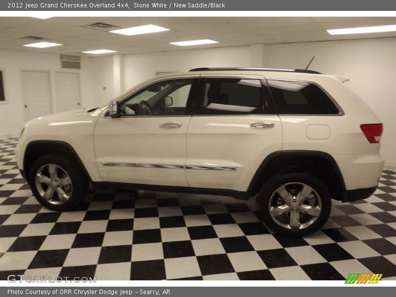 Stone White / New Saddle/Black 2012 Jeep Grand Cherokee Overland 4x4