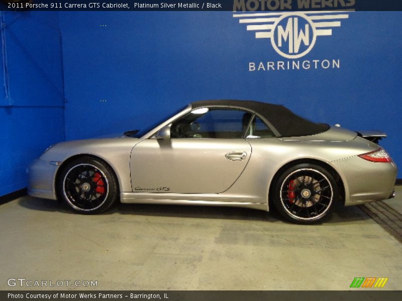 Platinum Silver Metallic / Black 2011 Porsche 911 Carrera GTS Cabriolet