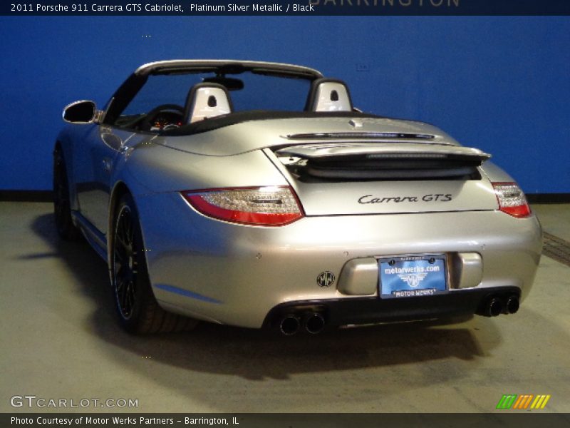 Platinum Silver Metallic / Black 2011 Porsche 911 Carrera GTS Cabriolet