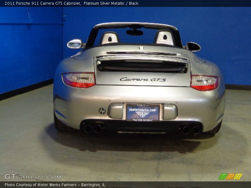 Platinum Silver Metallic / Black 2011 Porsche 911 Carrera GTS Cabriolet