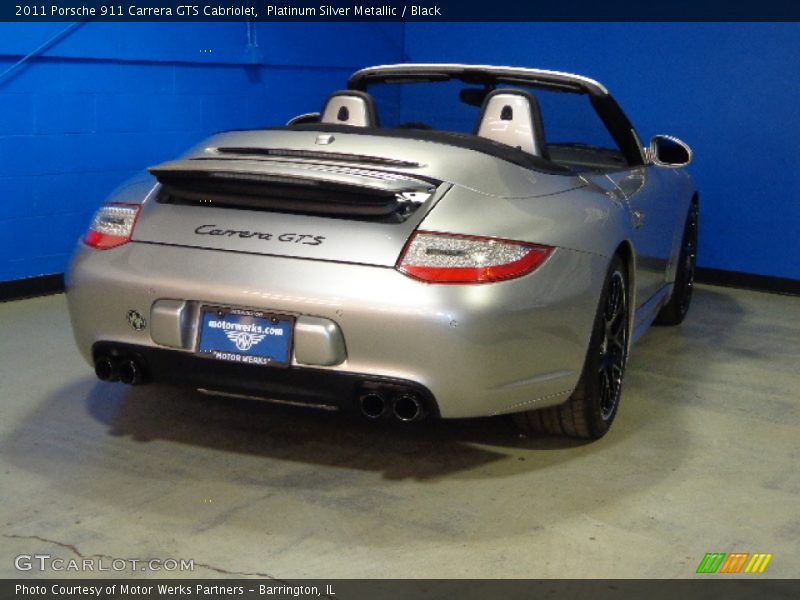 Platinum Silver Metallic / Black 2011 Porsche 911 Carrera GTS Cabriolet