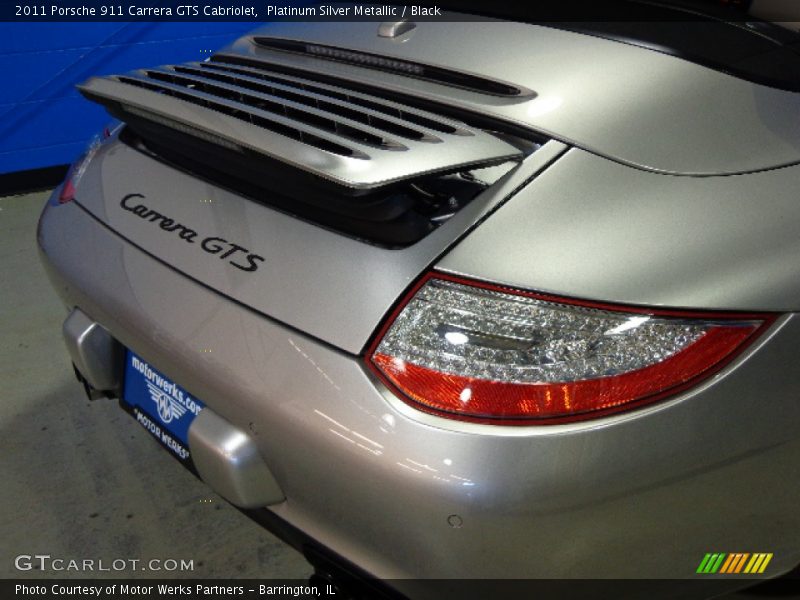 Platinum Silver Metallic / Black 2011 Porsche 911 Carrera GTS Cabriolet