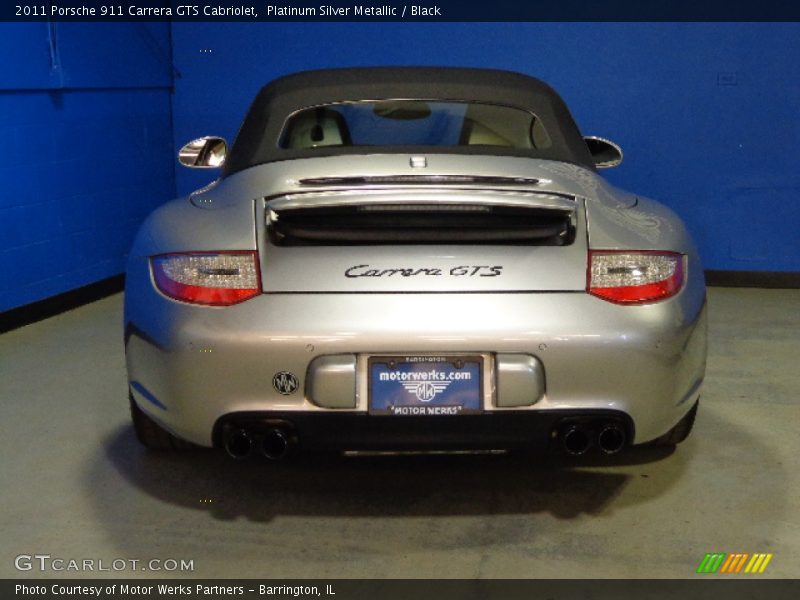 Platinum Silver Metallic / Black 2011 Porsche 911 Carrera GTS Cabriolet
