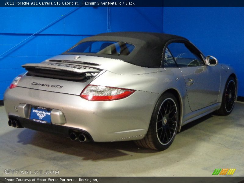 Platinum Silver Metallic / Black 2011 Porsche 911 Carrera GTS Cabriolet