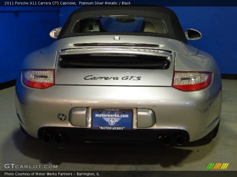 Platinum Silver Metallic / Black 2011 Porsche 911 Carrera GTS Cabriolet