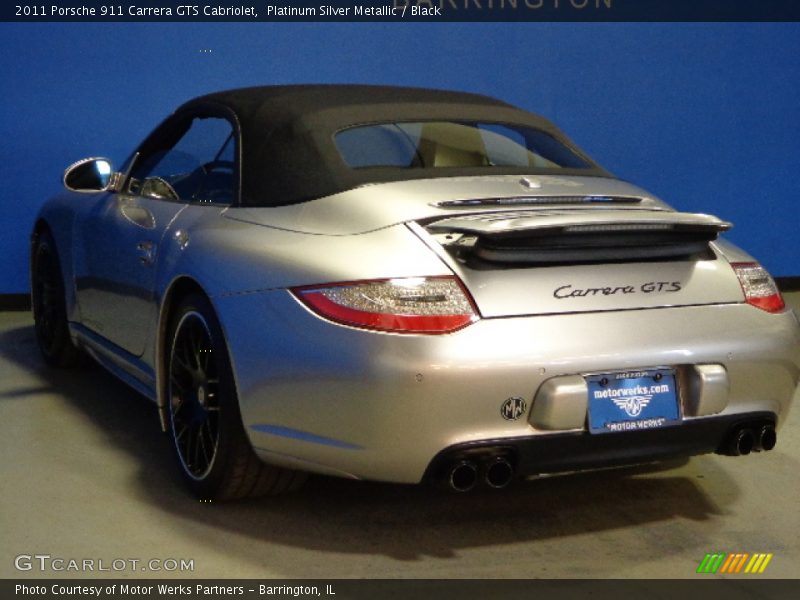 Platinum Silver Metallic / Black 2011 Porsche 911 Carrera GTS Cabriolet
