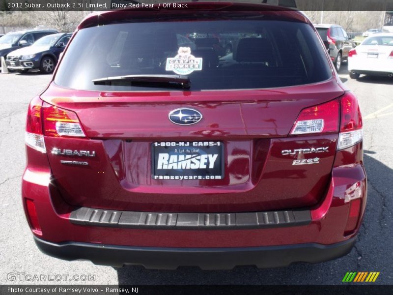 Ruby Red Pearl / Off Black 2012 Subaru Outback 2.5i Limited