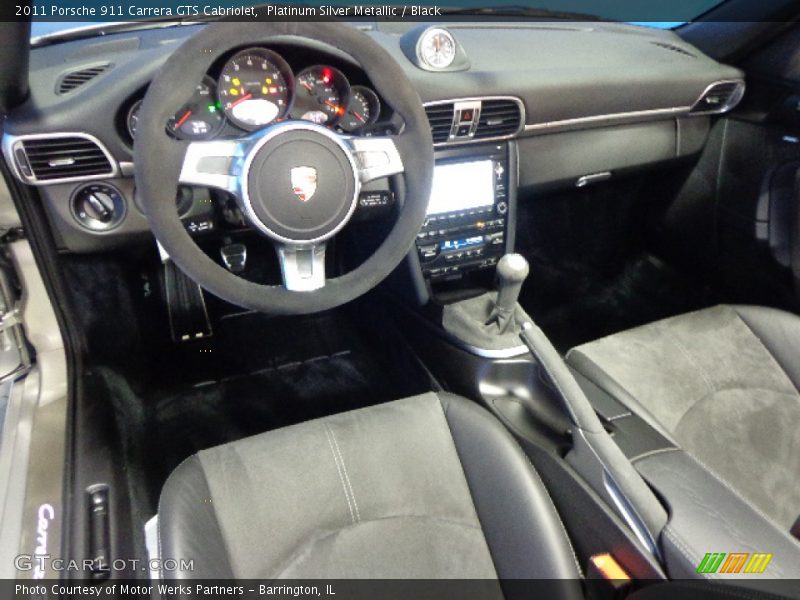 Platinum Silver Metallic / Black 2011 Porsche 911 Carrera GTS Cabriolet