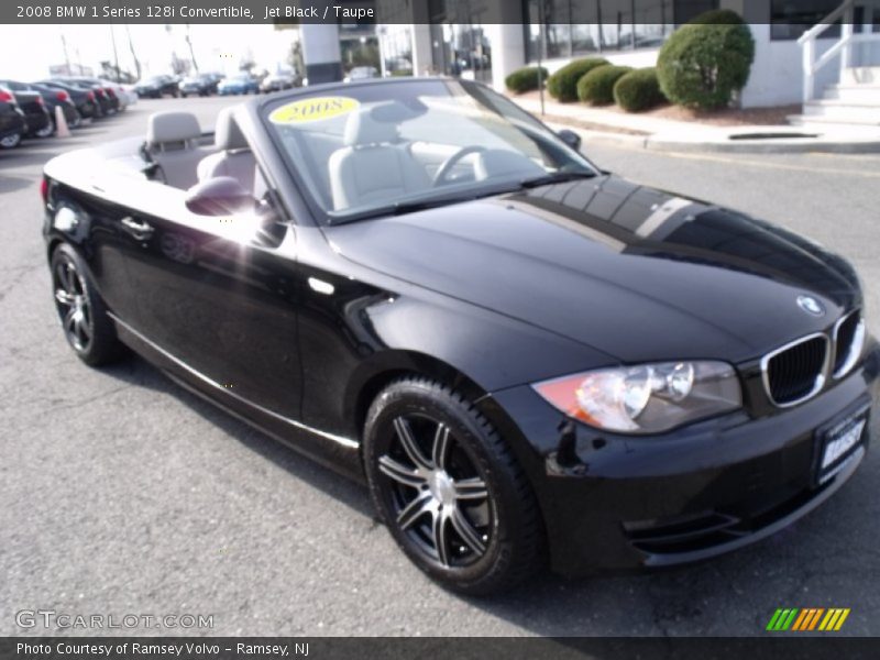 Jet Black / Taupe 2008 BMW 1 Series 128i Convertible