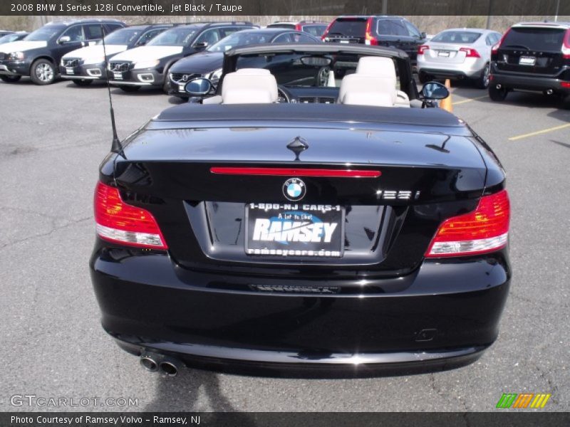 Jet Black / Taupe 2008 BMW 1 Series 128i Convertible