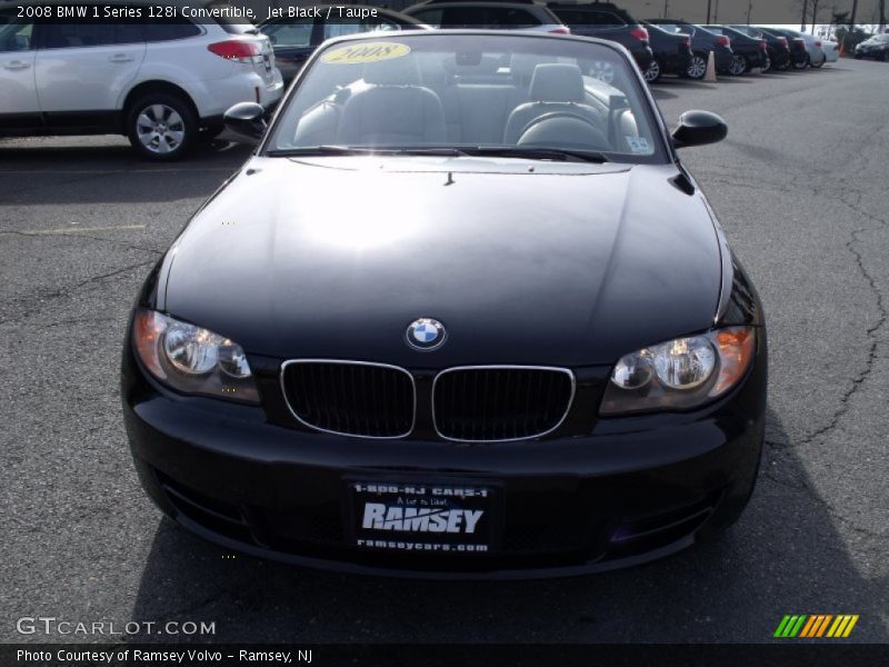 Jet Black / Taupe 2008 BMW 1 Series 128i Convertible