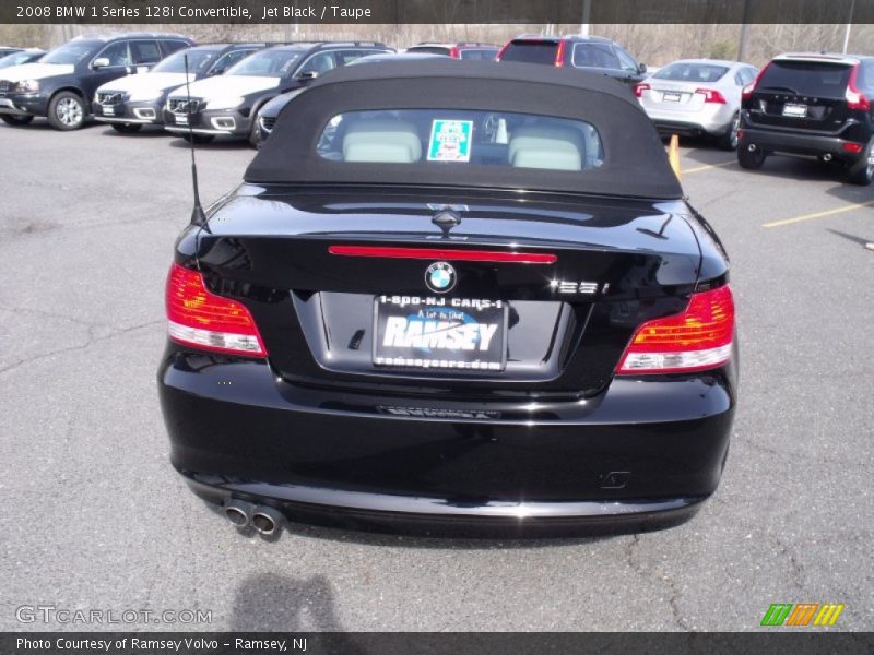 Jet Black / Taupe 2008 BMW 1 Series 128i Convertible