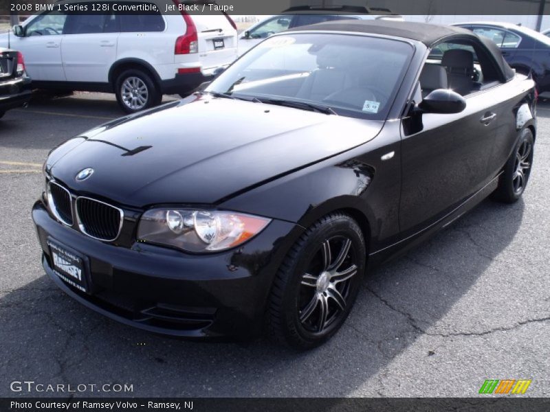 Jet Black / Taupe 2008 BMW 1 Series 128i Convertible