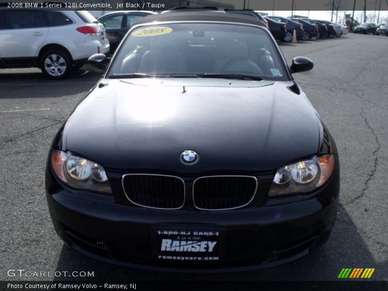 Jet Black / Taupe 2008 BMW 1 Series 128i Convertible