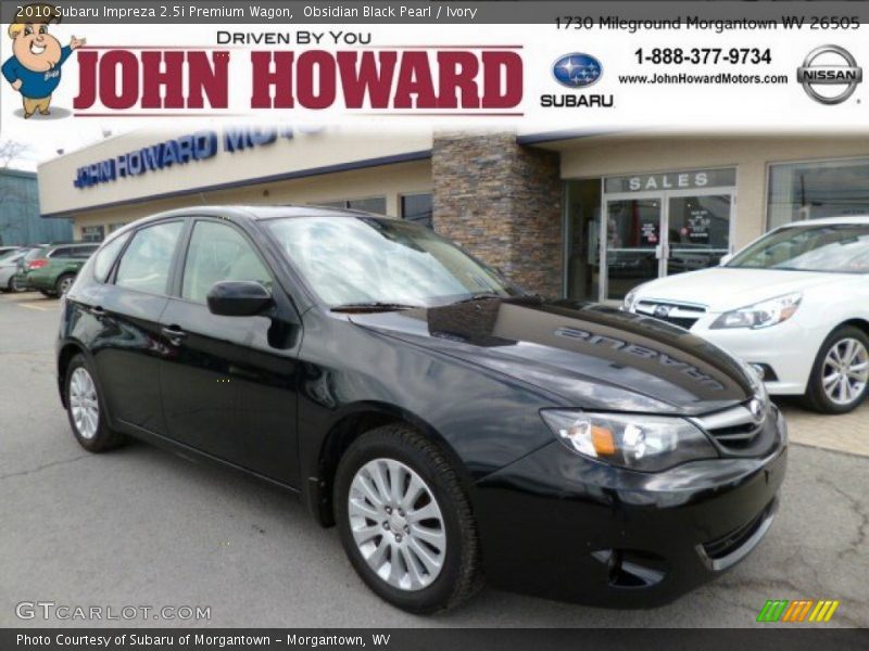 Obsidian Black Pearl / Ivory 2010 Subaru Impreza 2.5i Premium Wagon