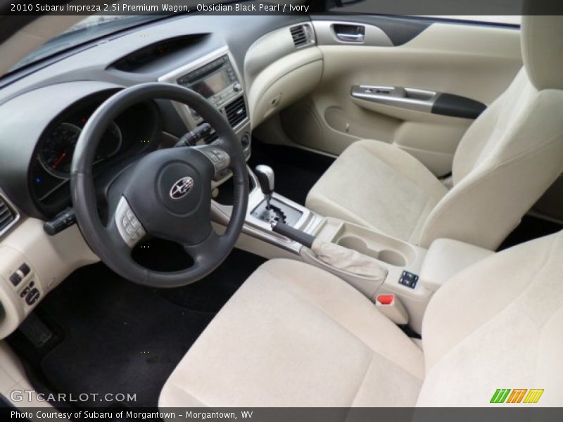 Obsidian Black Pearl / Ivory 2010 Subaru Impreza 2.5i Premium Wagon
