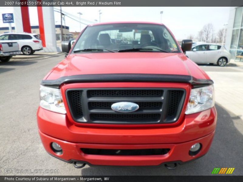 Bright Red / Medium Flint 2007 Ford F150 STX Regular Cab 4x4