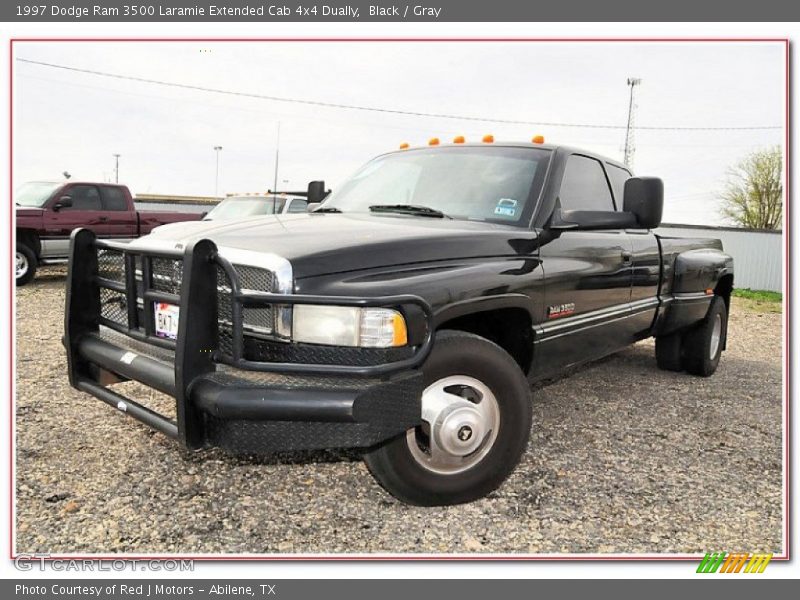 Black / Gray 1997 Dodge Ram 3500 Laramie Extended Cab 4x4 Dually