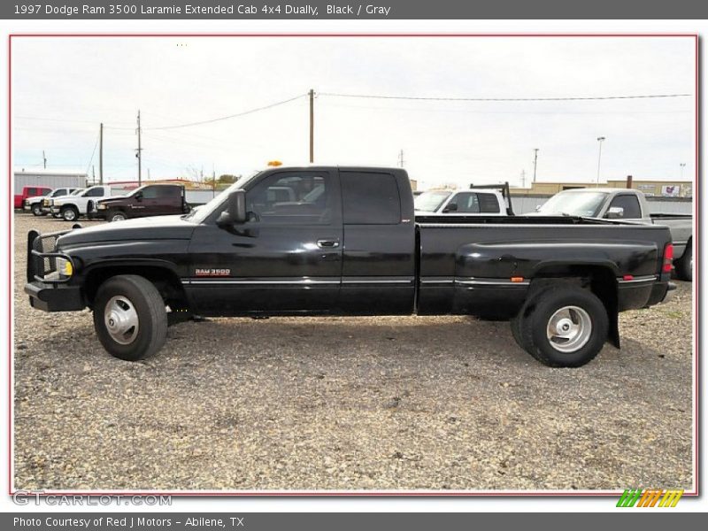 Black / Gray 1997 Dodge Ram 3500 Laramie Extended Cab 4x4 Dually