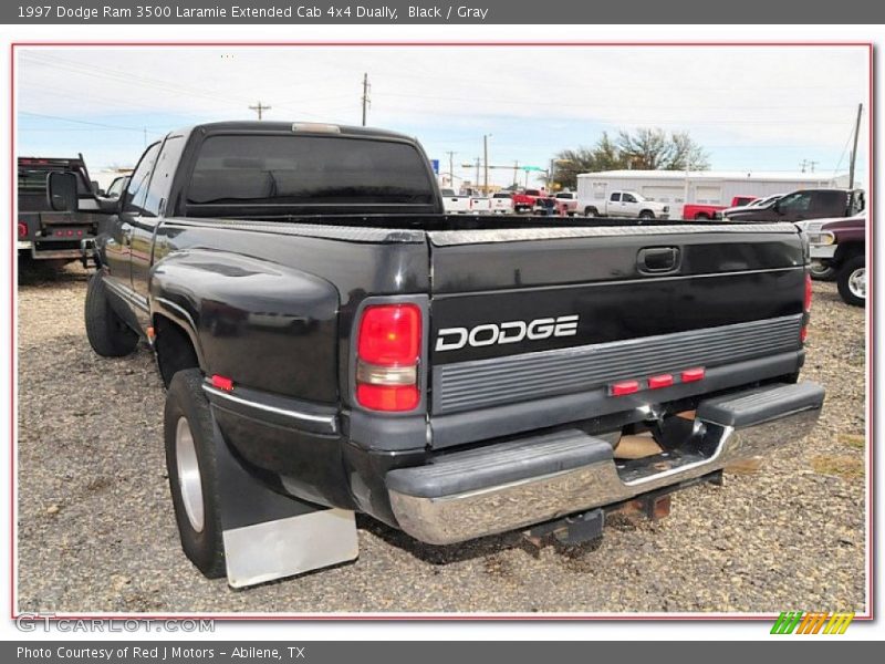 Black / Gray 1997 Dodge Ram 3500 Laramie Extended Cab 4x4 Dually