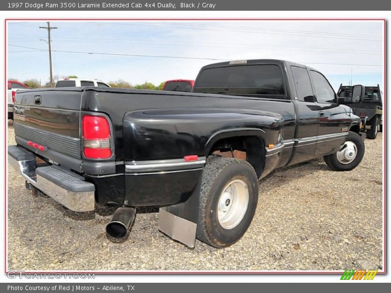 Black / Gray 1997 Dodge Ram 3500 Laramie Extended Cab 4x4 Dually