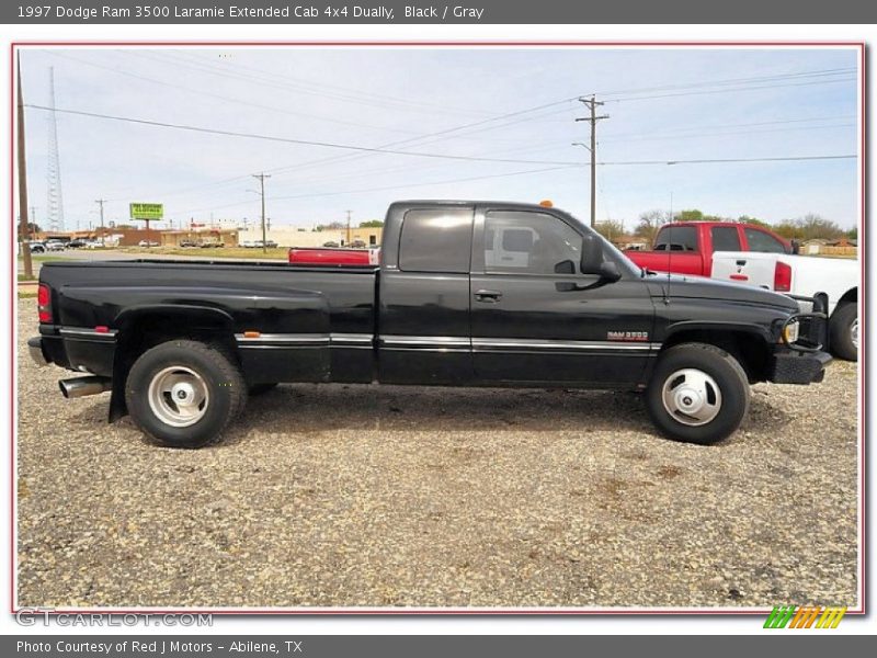 Black / Gray 1997 Dodge Ram 3500 Laramie Extended Cab 4x4 Dually