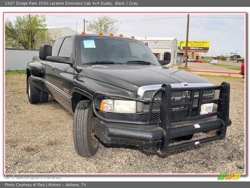 Black / Gray 1997 Dodge Ram 3500 Laramie Extended Cab 4x4 Dually
