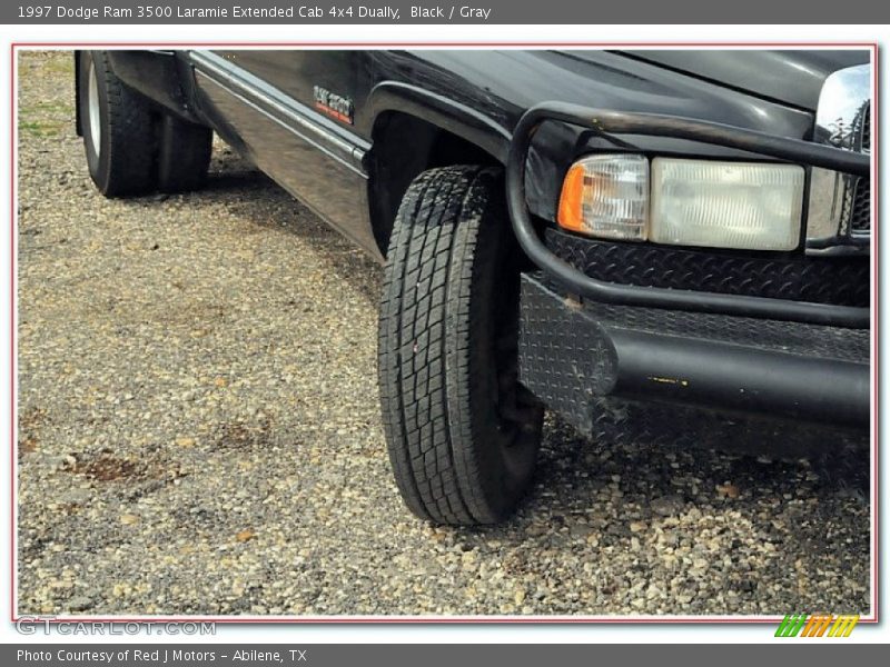 Black / Gray 1997 Dodge Ram 3500 Laramie Extended Cab 4x4 Dually