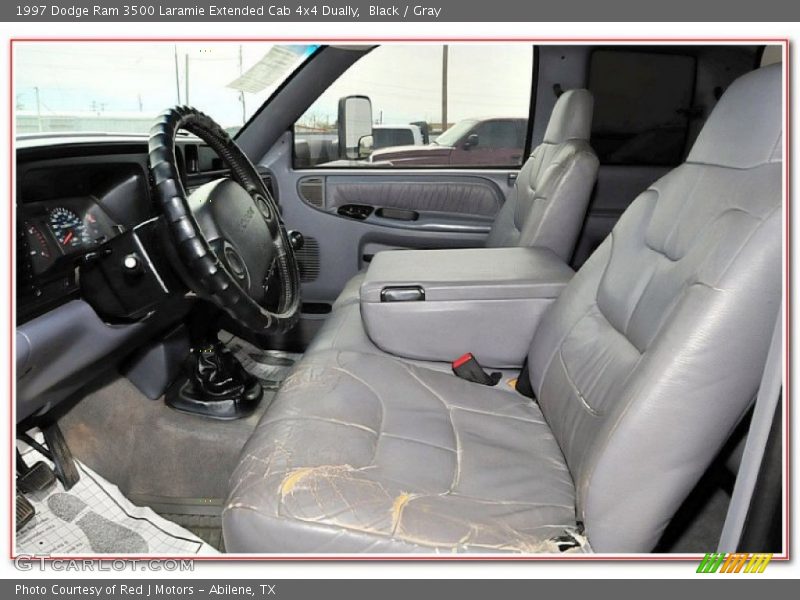 Black / Gray 1997 Dodge Ram 3500 Laramie Extended Cab 4x4 Dually