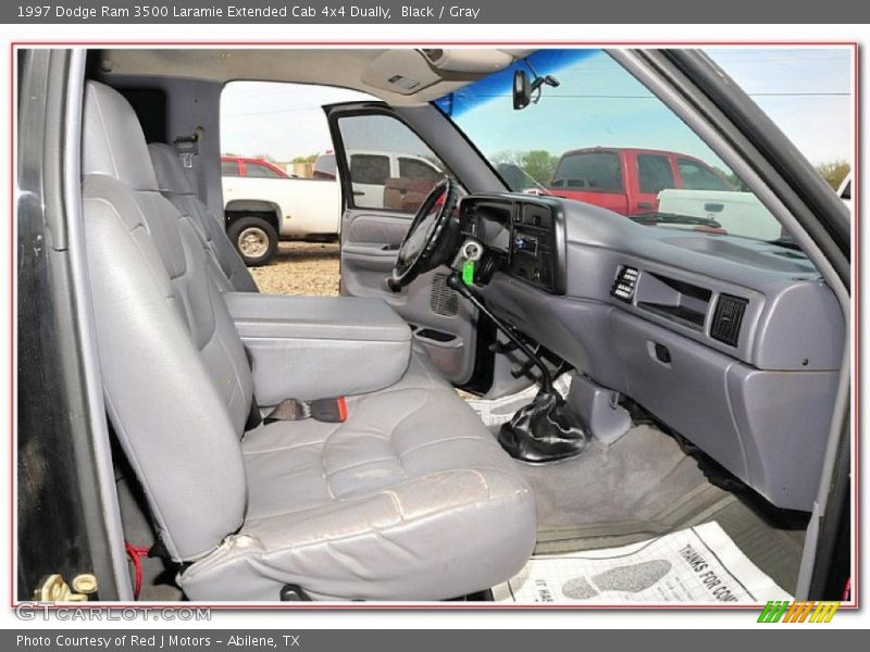 Black / Gray 1997 Dodge Ram 3500 Laramie Extended Cab 4x4 Dually
