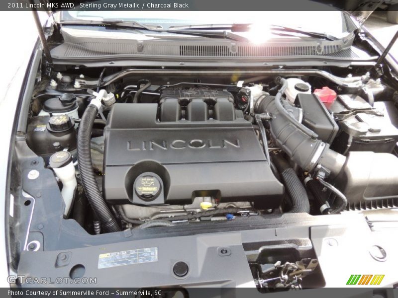 Sterling Gray Metallic / Charcoal Black 2011 Lincoln MKS AWD
