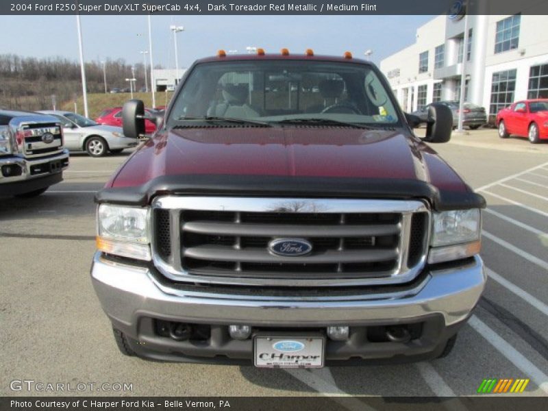 Dark Toreador Red Metallic / Medium Flint 2004 Ford F250 Super Duty XLT SuperCab 4x4