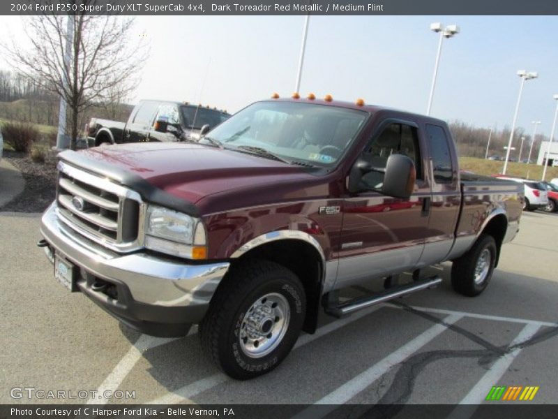 Dark Toreador Red Metallic / Medium Flint 2004 Ford F250 Super Duty XLT SuperCab 4x4