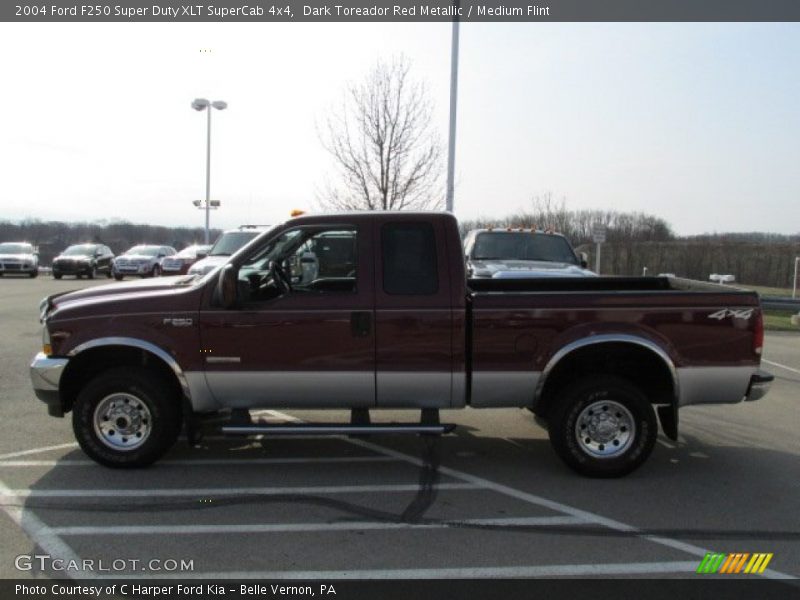 Dark Toreador Red Metallic / Medium Flint 2004 Ford F250 Super Duty XLT SuperCab 4x4