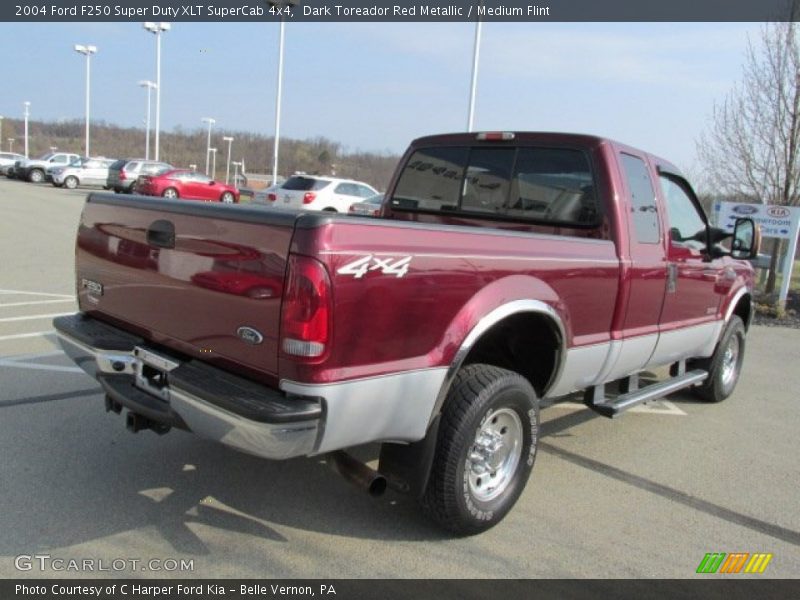 Dark Toreador Red Metallic / Medium Flint 2004 Ford F250 Super Duty XLT SuperCab 4x4