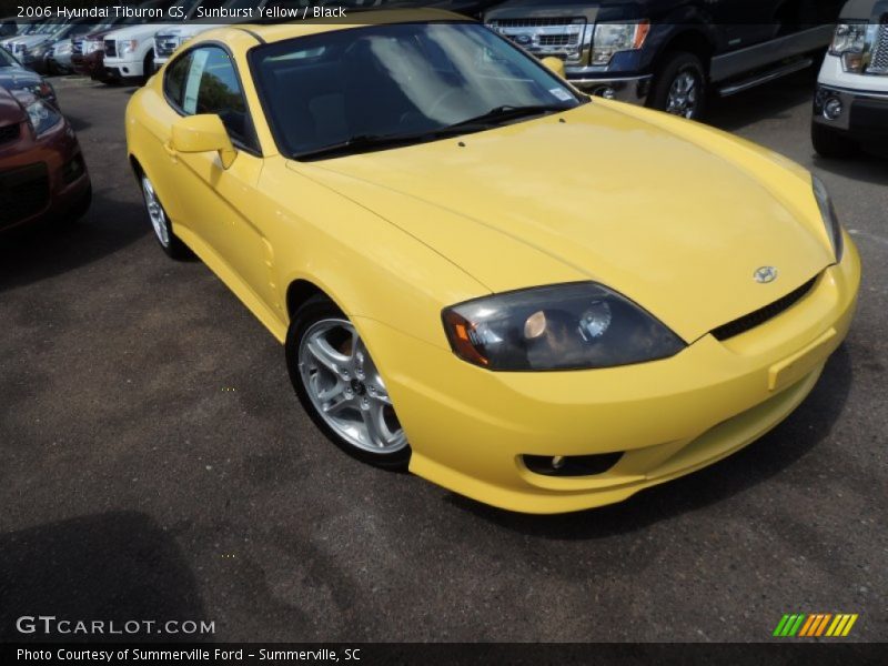 Sunburst Yellow / Black 2006 Hyundai Tiburon GS