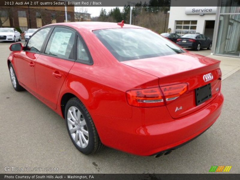 Brilliant Red / Black 2013 Audi A4 2.0T quattro Sedan