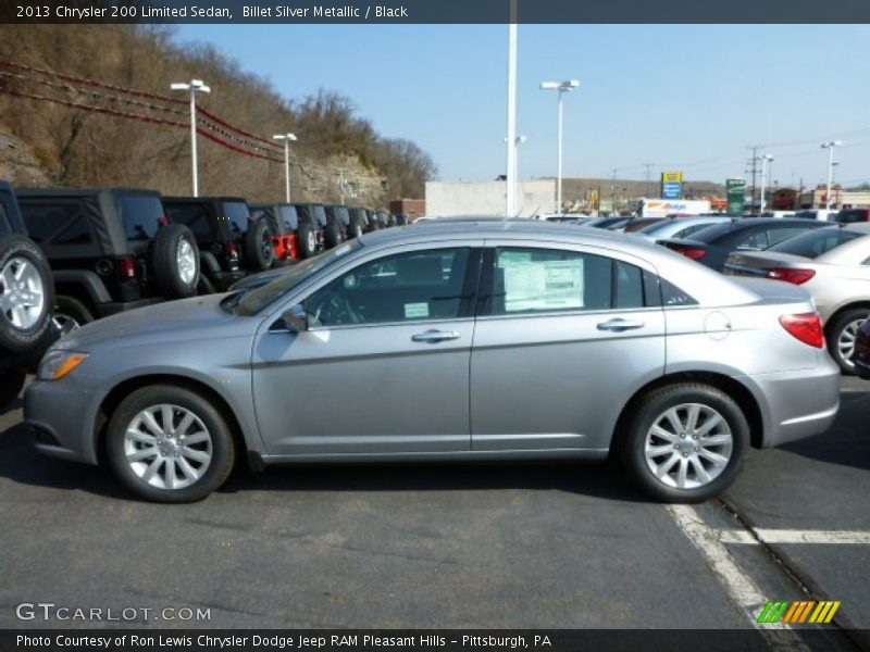 Billet Silver Metallic / Black 2013 Chrysler 200 Limited Sedan