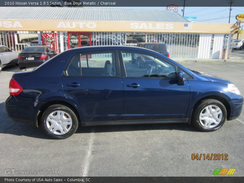 Blue Onyx Metallic / Charcoal 2010 Nissan Versa 1.8 S Sedan