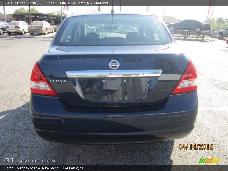 Blue Onyx Metallic / Charcoal 2010 Nissan Versa 1.8 S Sedan