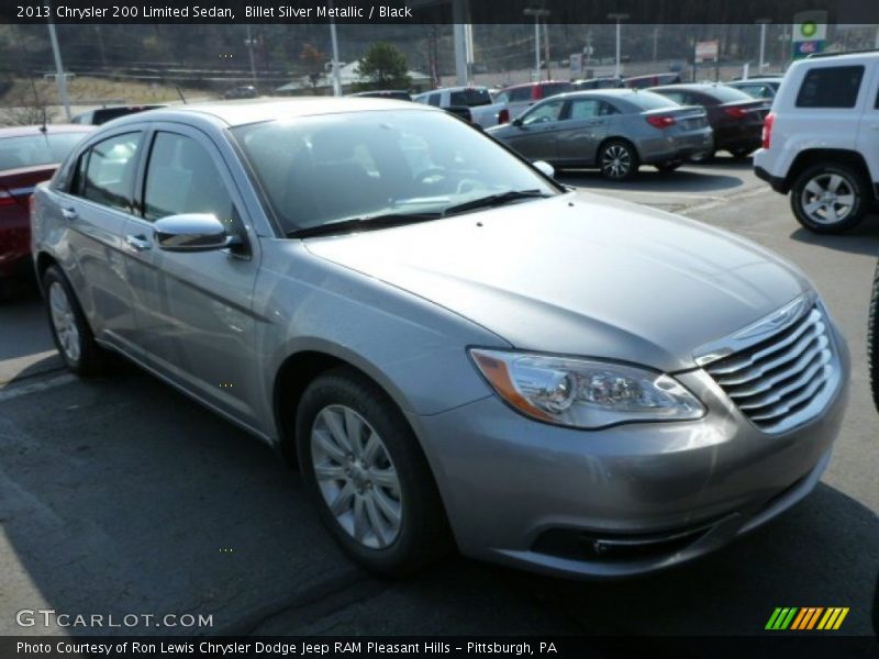 Billet Silver Metallic / Black 2013 Chrysler 200 Limited Sedan