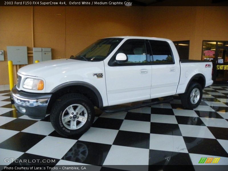 Oxford White / Medium Graphite Grey 2003 Ford F150 FX4 SuperCrew 4x4