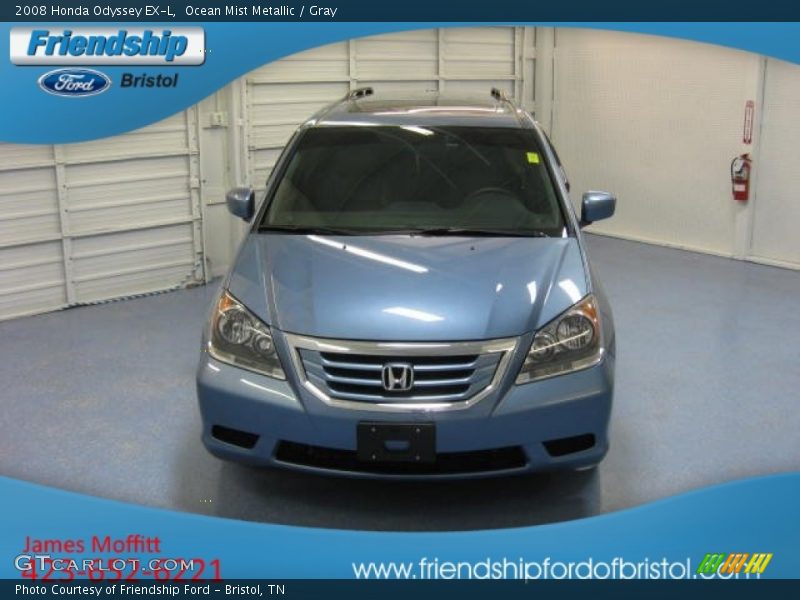 Ocean Mist Metallic / Gray 2008 Honda Odyssey EX-L