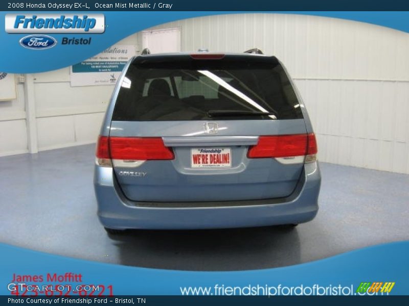 Ocean Mist Metallic / Gray 2008 Honda Odyssey EX-L