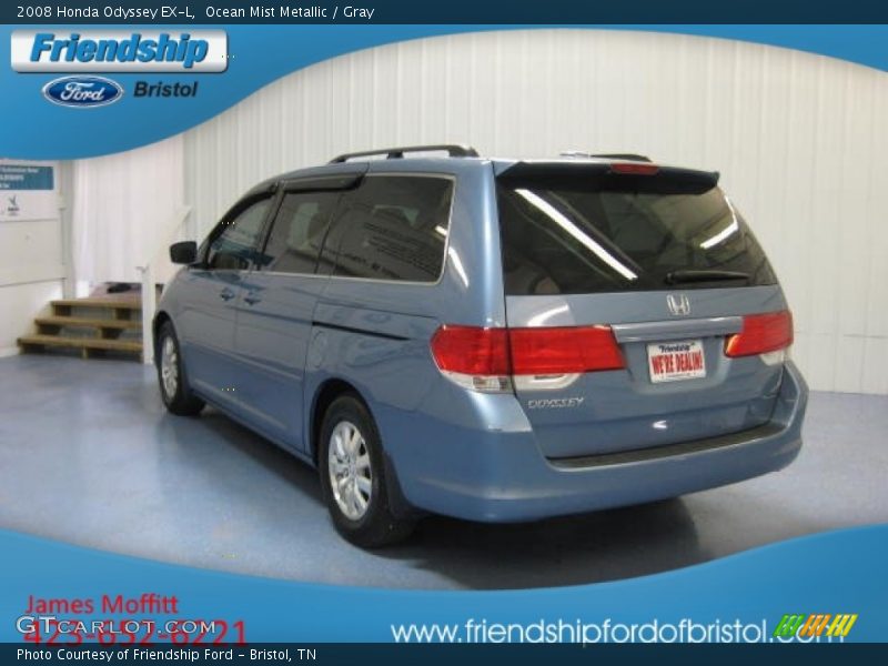 Ocean Mist Metallic / Gray 2008 Honda Odyssey EX-L