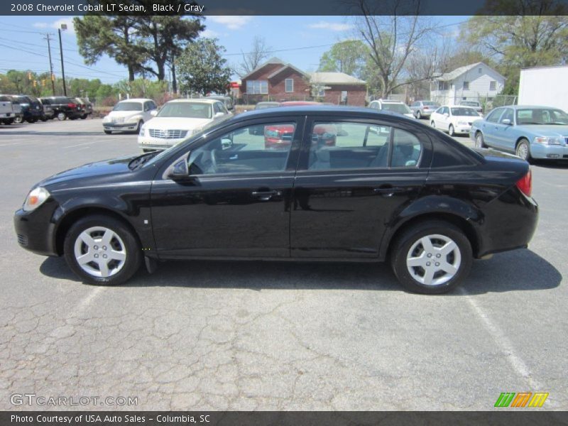 Black / Gray 2008 Chevrolet Cobalt LT Sedan