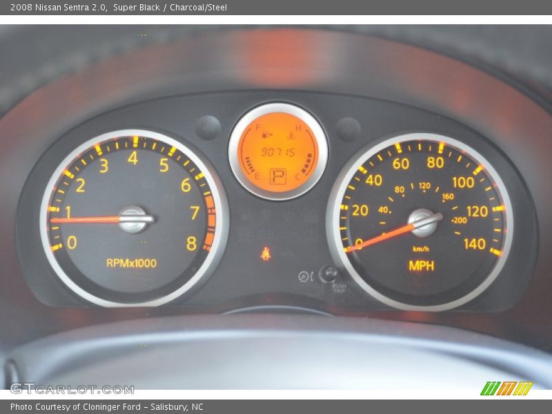 Super Black / Charcoal/Steel 2008 Nissan Sentra 2.0