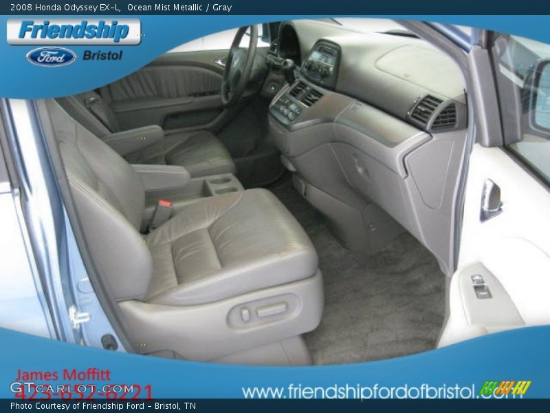 Ocean Mist Metallic / Gray 2008 Honda Odyssey EX-L