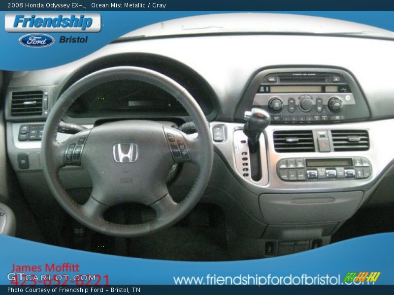 Ocean Mist Metallic / Gray 2008 Honda Odyssey EX-L
