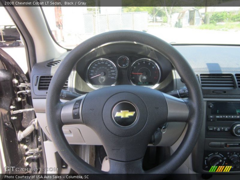 Black / Gray 2008 Chevrolet Cobalt LT Sedan